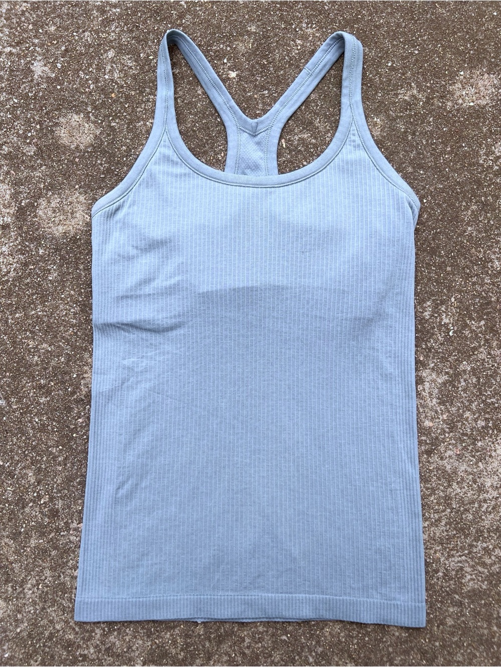 Lululemon Ebb to Street Tank Top Light Blue Willow Top Size 8